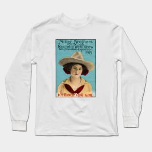 1915 Wild West Show Cow Girl Long Sleeve T-Shirt